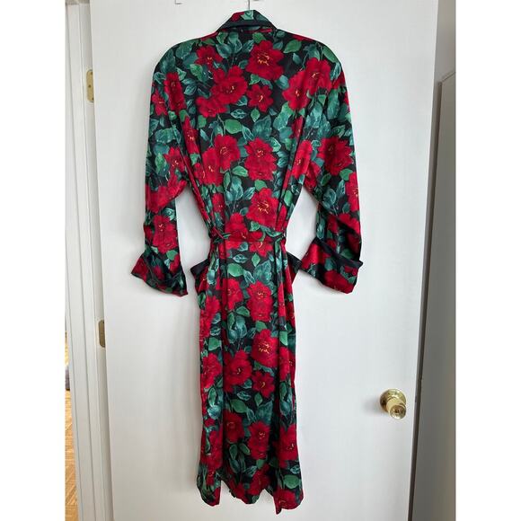 Vintage Victoria's Secret Gold Label Floral Robe, Size M/L, EUC - Picture 2 of 6